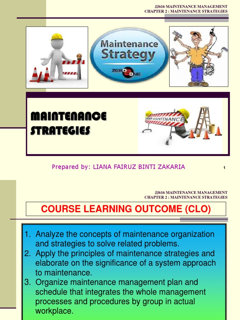 Effective Maintenance Strategies Overview | PDF | Reliability ...