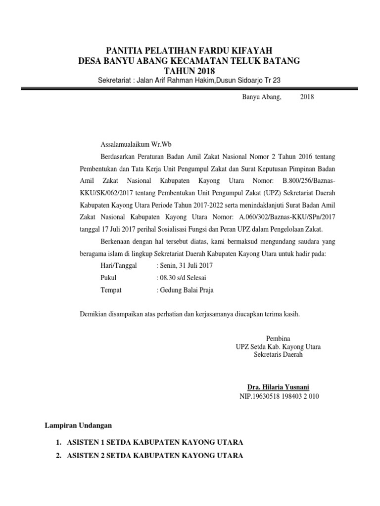 950+ Contoh Undangan Zakat Terbaik Gratis
