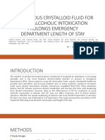 Intravenous Crystalloid Fluid For Acute Alcoholic Intoxication Prolongs