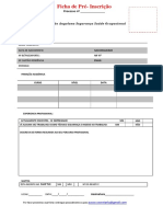 Ficha Pré- Inscrição AASSO