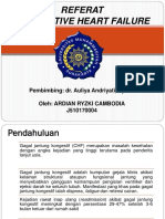 Referat Congestive Heart Failure: Pembimbing: Dr. Auliya Andriyati, SP - PD Oleh: Ardian Ryzki Cambodia J510170004