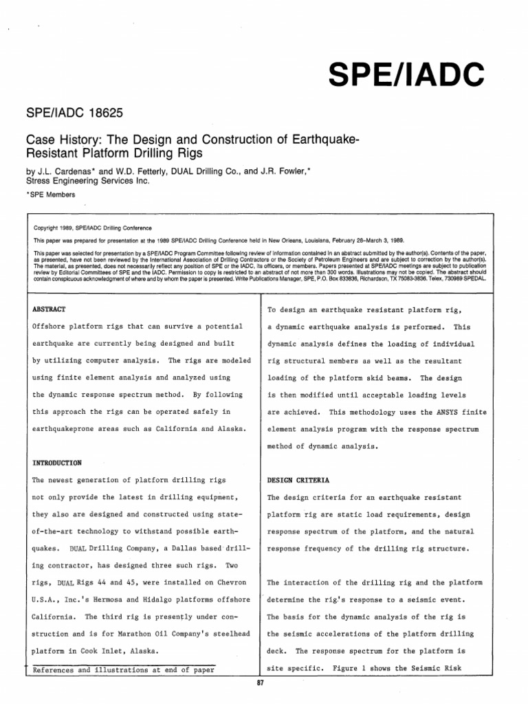 Case History The Design and Construction of Earthquake-Resistant ...