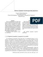 El Análisis Lingüístico Desde Un Enfoque Pragmático