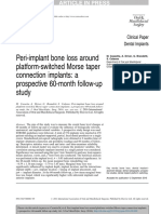 Peri-Implant Bone Loss Around Platform-Switched Morse Taper Connection Implants: A Prospective 60-Month Follow-Up Study