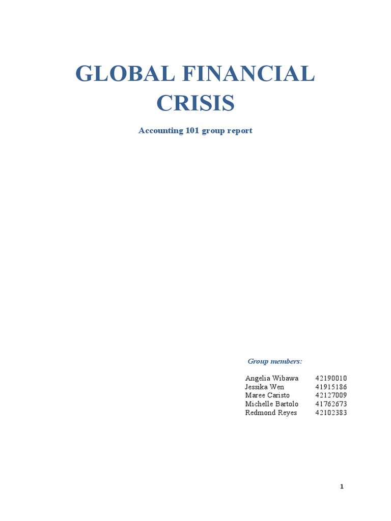 Analysis of the Global Financial Crisis | PDF | Business | Mortgage Loan