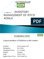 Inventory MGMT in IFFCO