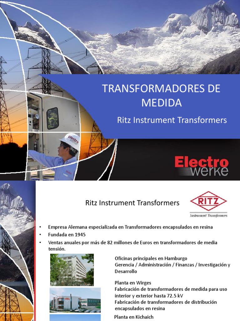 Presentacion Transformadores Ritz | PDF | Transformador | Componentes ...