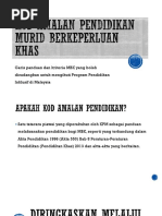 Ringkasan Kod Amalan Pendidikan Murid Berkperluan Khas