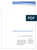 Case Study On Tata'S Is: Submitted To Dr. Praveena K