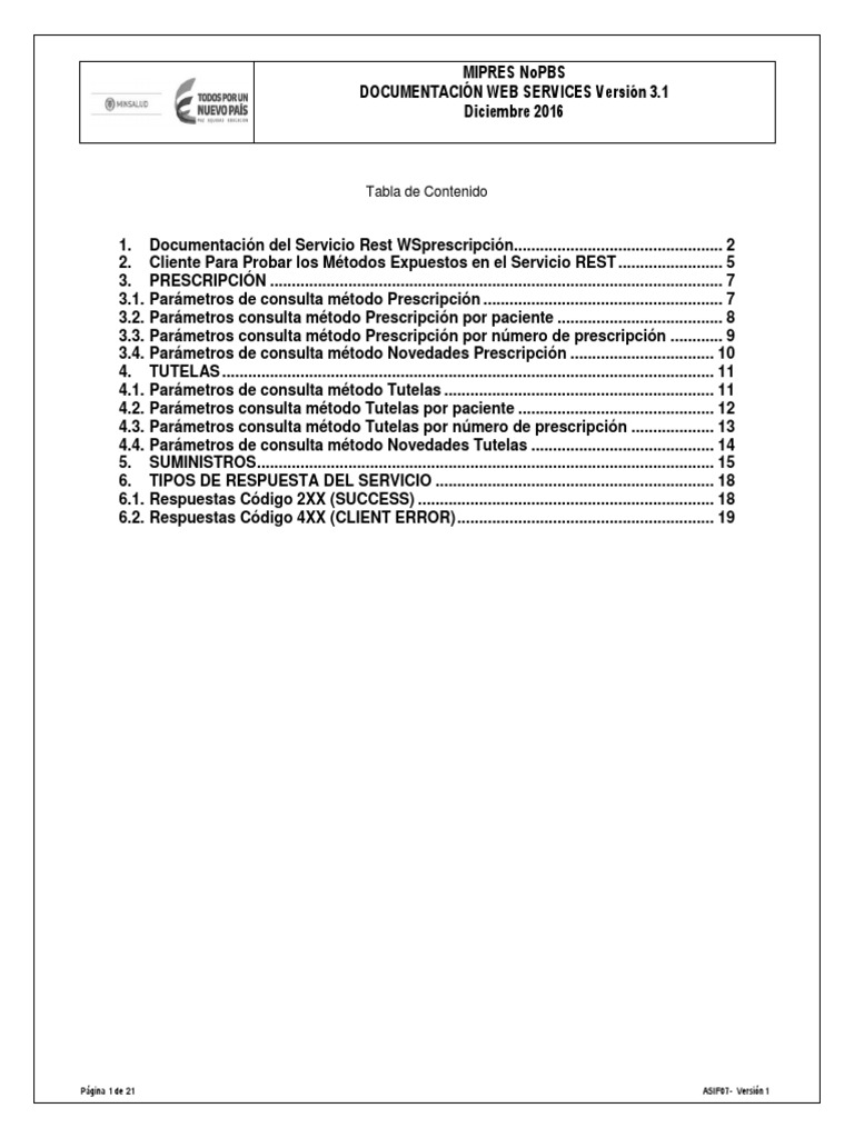 Documentacion Web Services V 3.1 PDF | PDF | Protocolo de Transferencia ...