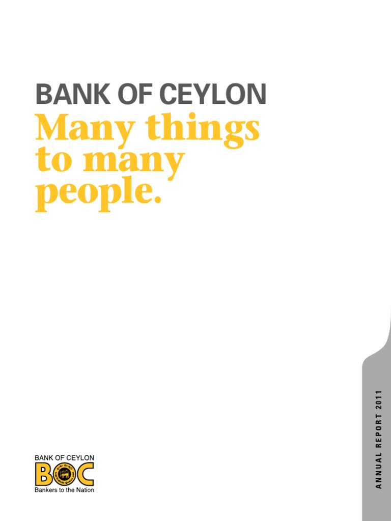 Bank of Ceylon Annual Report 2011 PDF | PDF | Capital Requirement |  Economic Development