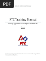 FTC Training Manual: Running App Inventor Locally For Windows Pcs