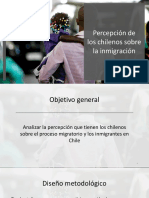 Estudio Percepción de Los Chilenos Sobre La Inmigración