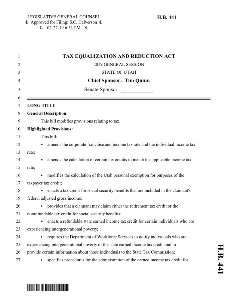 Tax Equalization and Reduction Act PDF Tax In The United States Insurance