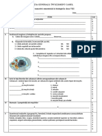 Evaluare Semestriala La Biologie CL 8