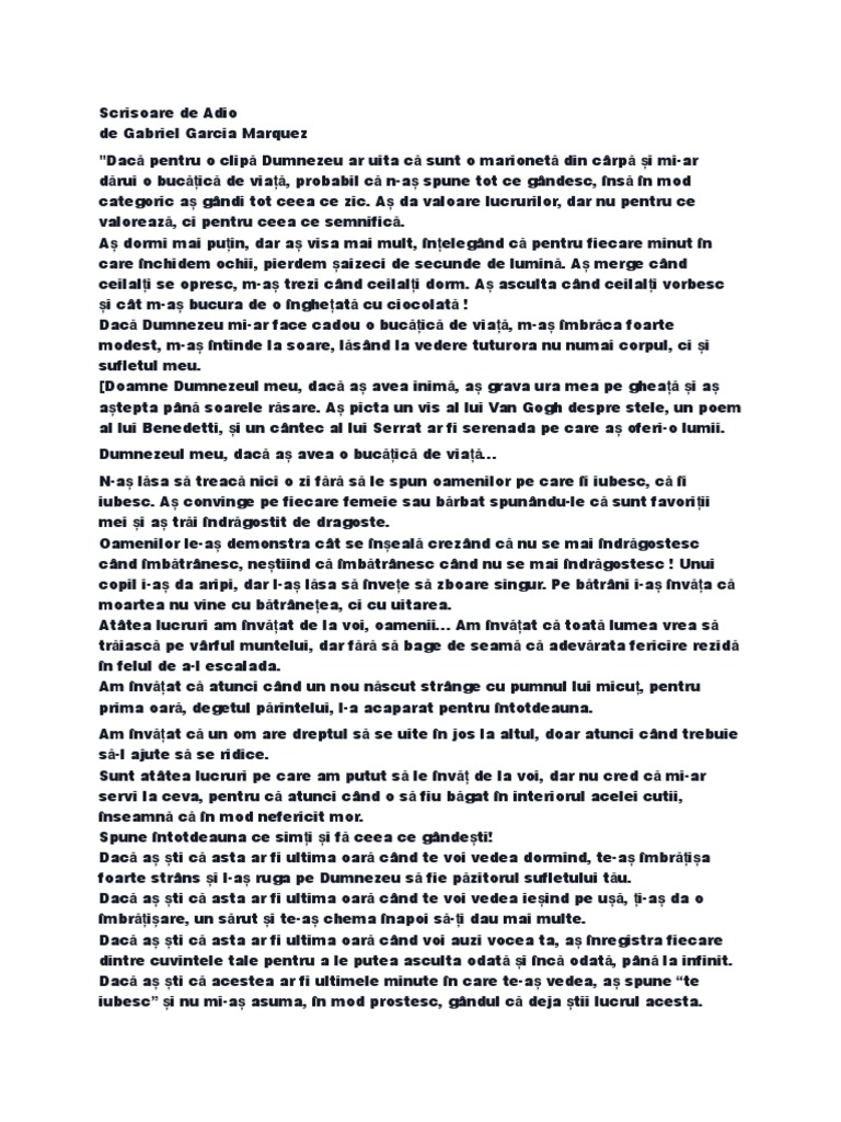 Scrisoare de Adio