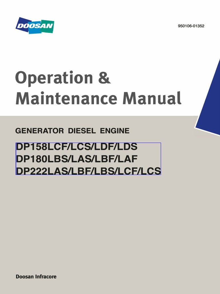 Doosan P 222 Engine PDF | PDF | Fuel Injection | Motor Oil