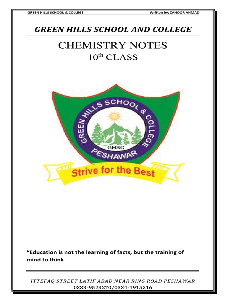 Grade 10 Chemistry: Equilibrium Notes | PDF | Acid | Chemical Equilibrium