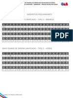 Gabaritos Prelimiares Xxvii Exame de Ordem