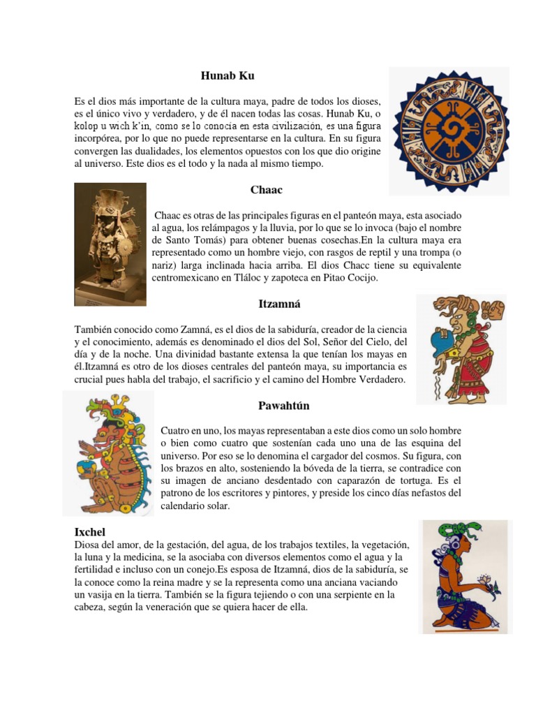Dioses Mayas | PDF | Civilización maya | Mitología