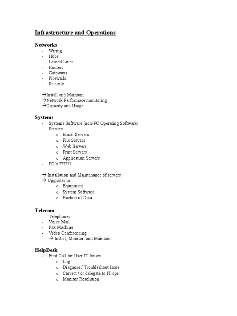 Comprehensive IT Infrastructure Management | PDF | Computer Network ...