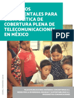 Elementos Fundamentales para Una Política de Cobertura Plena de Telecomunicaciones en México