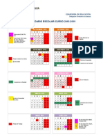 Cuadro Calendario Escolar 2018-2019 PDF