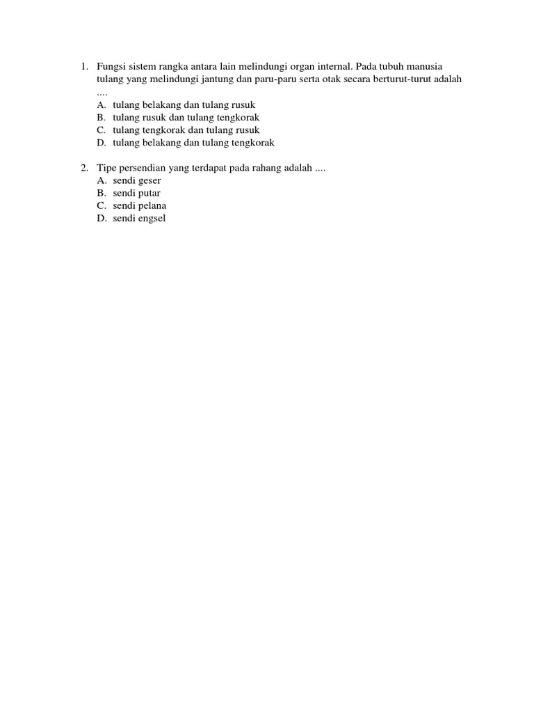 Fungsi Sistem Rangka Antara Lain Melindungi Organ Internal Pdf