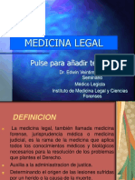 1era Semana-1era Sesion. Medicina Legal-Historia y Clasificación.