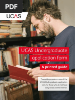 Ucas Undergraduate Application Form A Printed Guide v2