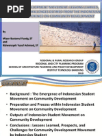 Download Community Development Movement  Lessons Learned Prospects and Challenges Defined from the Indonesian Student Conference on Community Development by Mizan Bustanul Fuady Bisri SN40078019 doc pdf