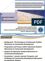 Community Development Movement: Lessons Learned, Prospects, and Challenges Defined From The Indonesian Student Conference On Community Development