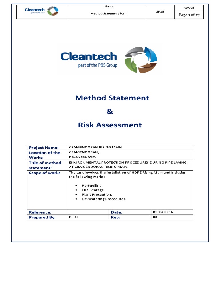 Environmental Protection Method Statement | PDF | Traffic | Emergency
