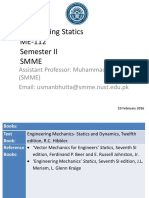 Engineering Statics ME-112 Semester ІІ Smme