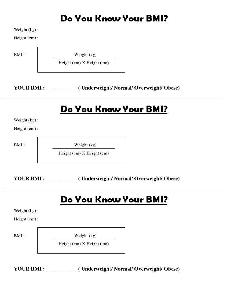 Calculate Your BMI: A Quick Guide | PDF