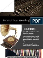 Forms of Music Recording