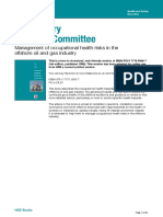 Management of occupational health risks in the offshore oil and gas industry by Oil Industry Advisory Commitee