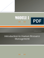 Module I - Basics of HRM