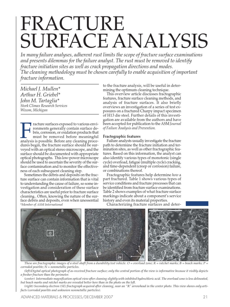 Fracture Surface Analysis Techniques | PDF | Fracture Mechanics | Rust