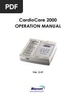 Cardiocare 2000 Operation Manual