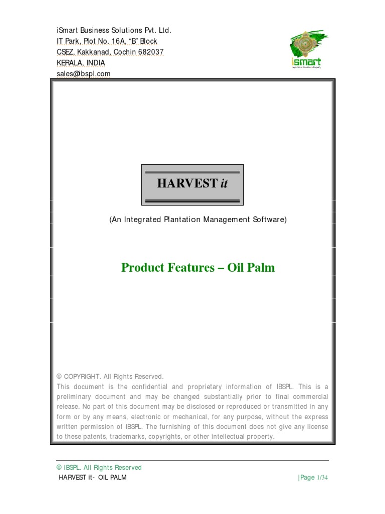 Oil Palm Features | PDF | Debits And Credits | Invoice