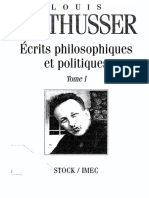 Louis Althusser Ecrits Philosophiques Et Politiques Tome I PDF