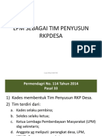 4 LPM Sebagai Tim Penyusun Rkpdes