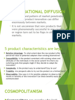 MULTINATIONAL DIFFUSION: FACTORS INFLUENCING PRODUCT ADOPTION ACROSS BORDERS