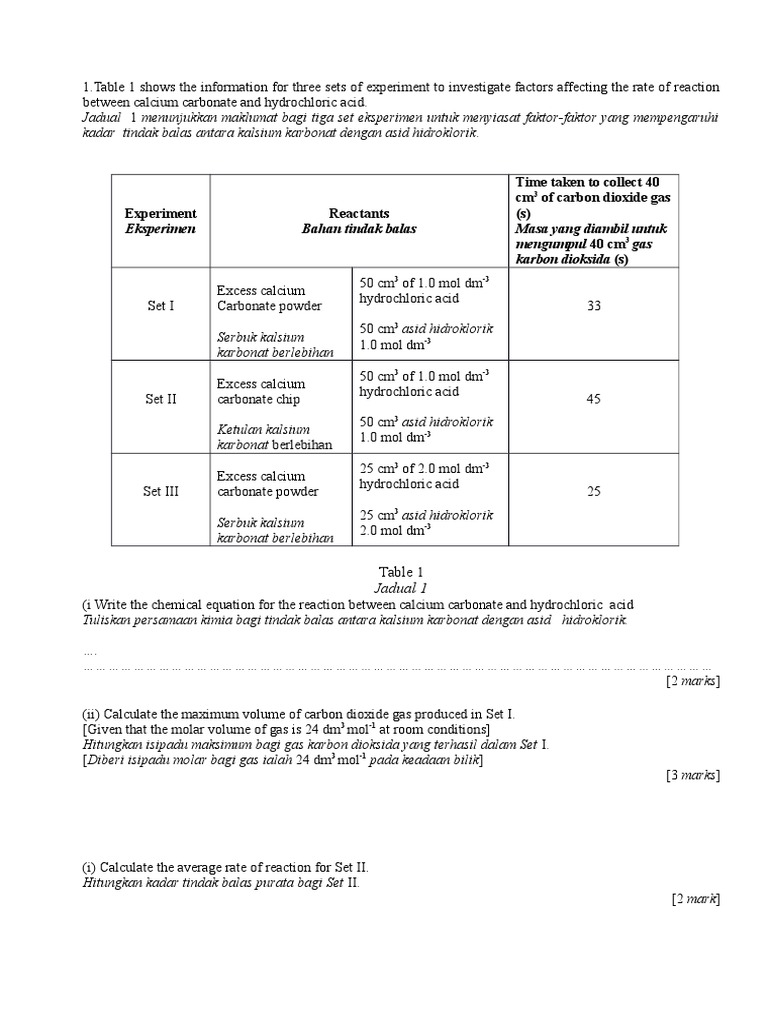 Ujian Kimia Pdf Laju Reaksi Proses Unit