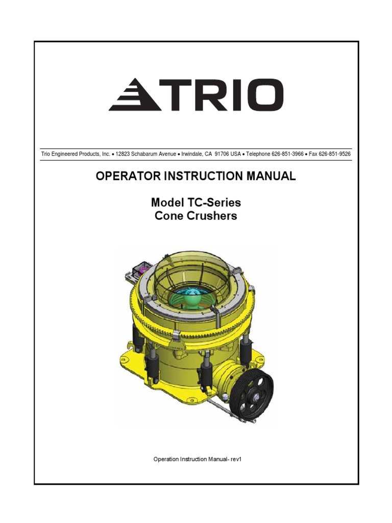 TCSeries Cone Crushers Operation Instruction Manual rev3.pdf Copyright