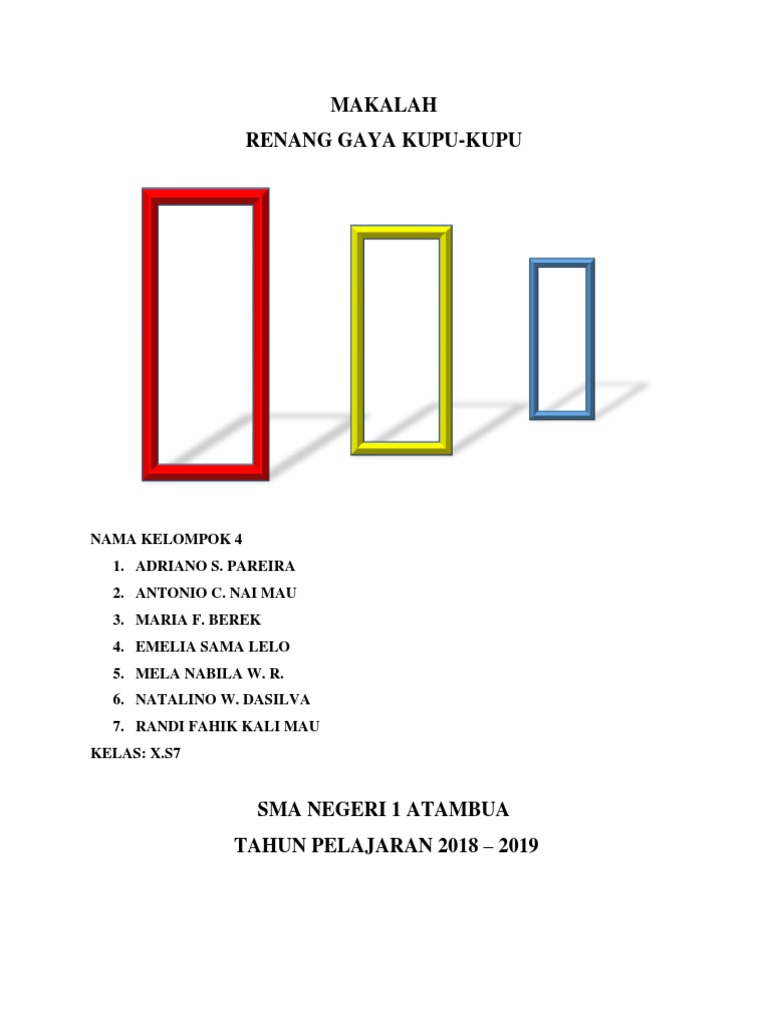 Makalah Renang Gaya Kupu Kupu