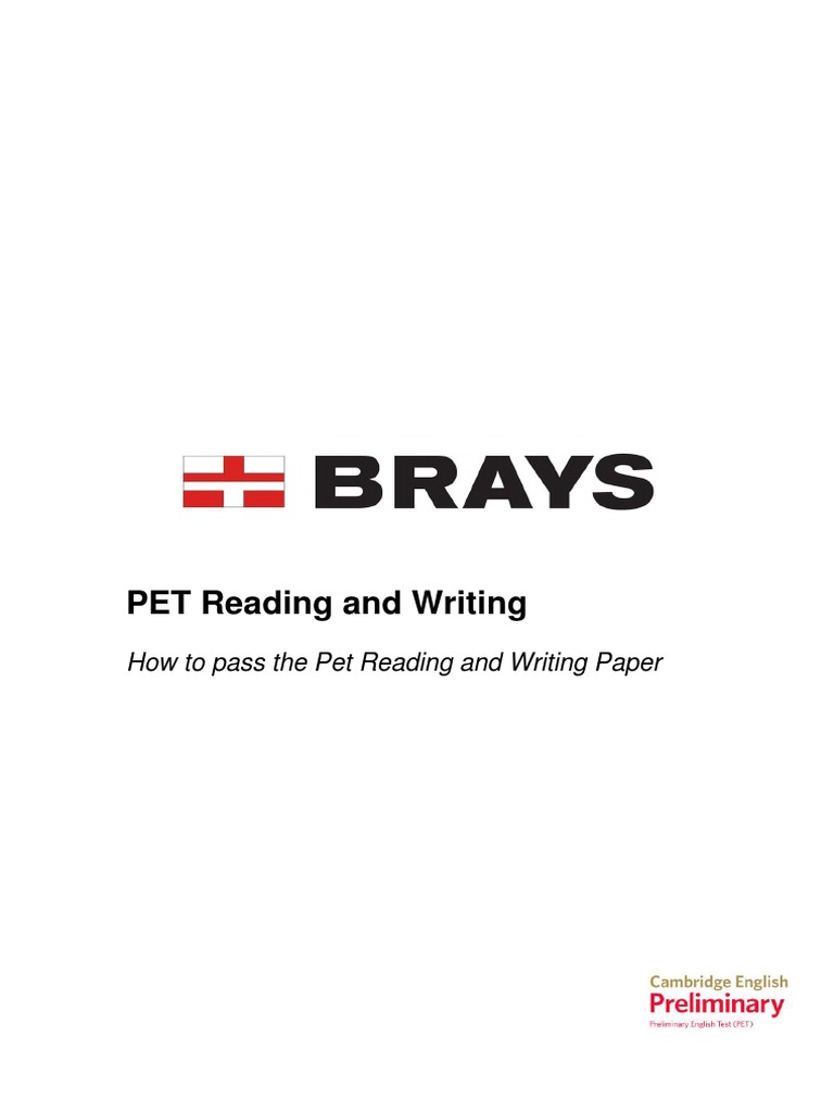 Pet Reading and Writing PDF Test (Assessment)