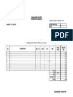 Debit Note Format PDF