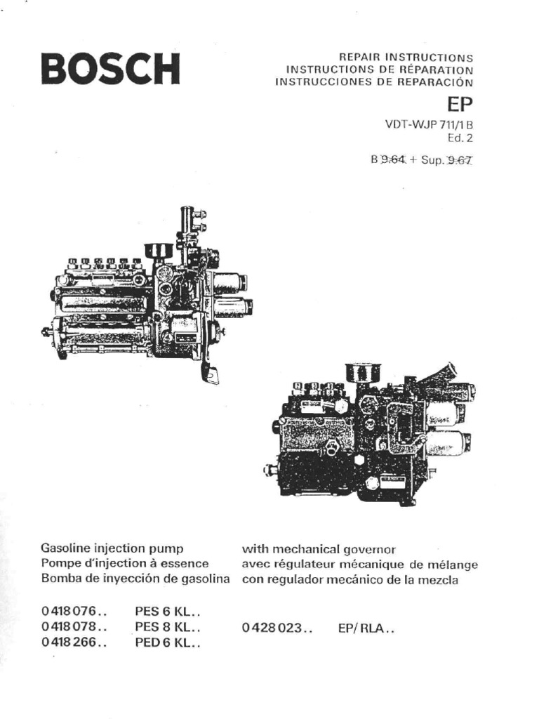 Bosch Mfi Repair Manual